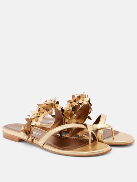 Fiosa metallic leather sandals