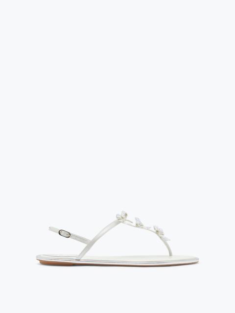 Caterina White Thong Sandal 10