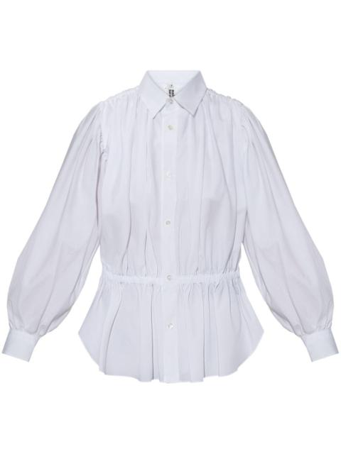 ruched-detail shirt