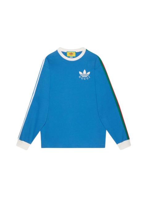 Gucci x adidas Cotton Jersey T-Shirt Blue