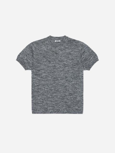 Knit T-Shirt - Black Marled Yarn