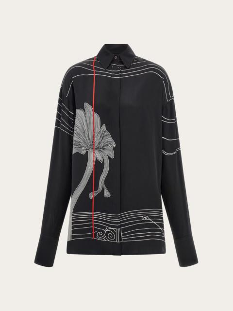 Printed silk shirt