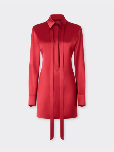 Stretch satin mini dress