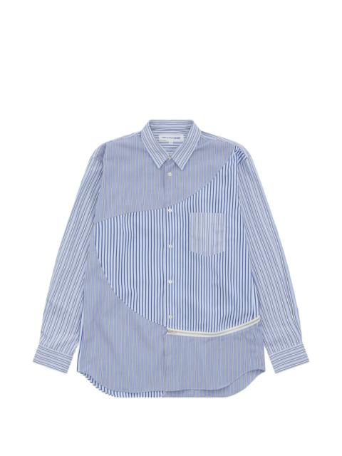 Blue Stripe Cotton Poplin Shirt