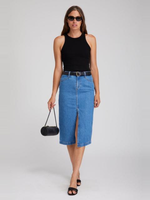 COCO DENIM A-LINE PENCIL SKIRT