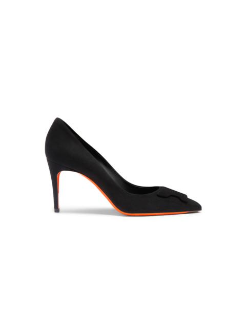 Women's black suede high-heel Santoni Sibille pump
