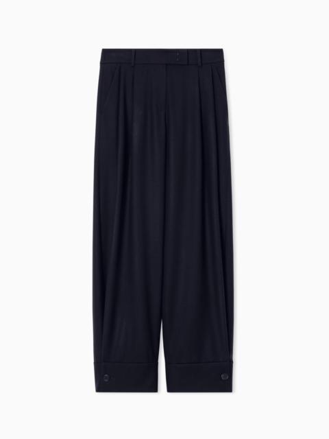 GIORGIO ARMANI FOR ALANUI PURE VIRGIN WOOL TROUSERS WITH PLEATS