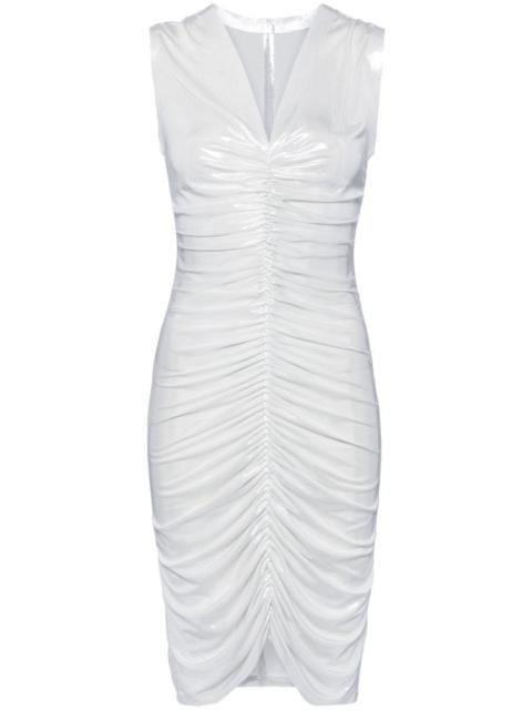 shirred-effect ruched dress