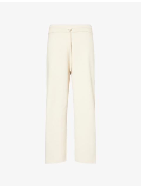 Brand-Patch Straight-Leg Wool And Cashmere Jogging Bottoms