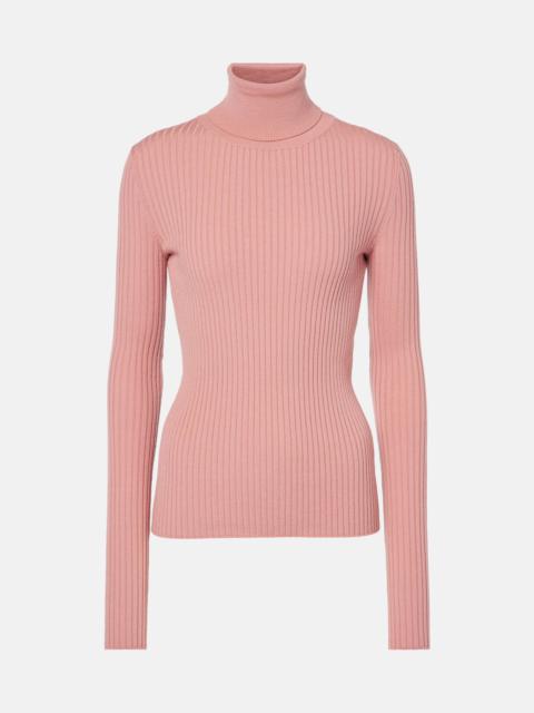 Ribbed-knit wool-blend sweater