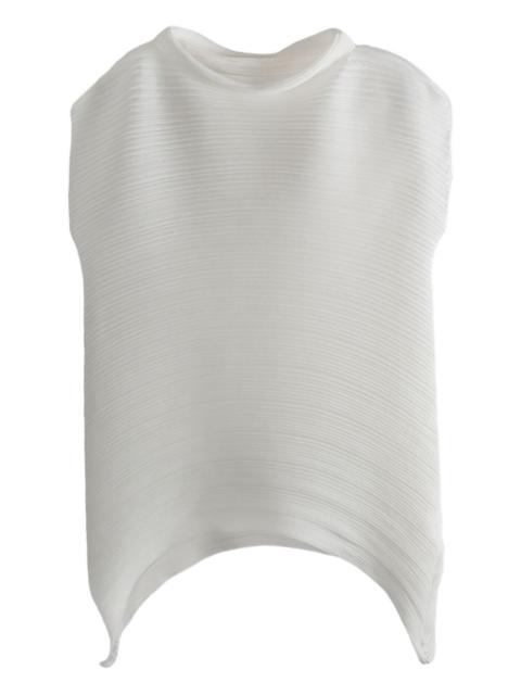 asymmetrical-hem pleated top