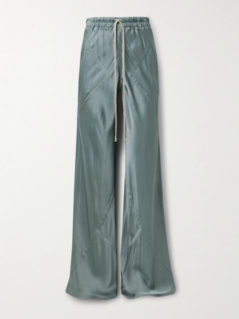 Paneled Charmeuse Wide-leg Pants