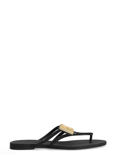 Rubber Thong Sandal - Black