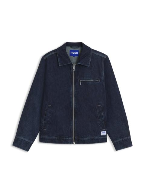 REGULAR-FIT JACKET IN BLUE DENIM