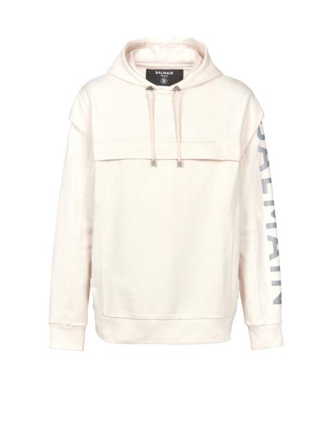 Cotton printed Balmain logo hoodie