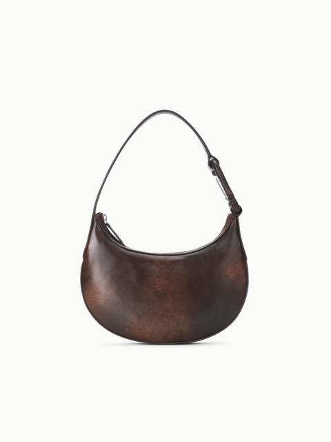 STAUD ALDEN SHOULDER BAG ESPRESSO DISTRESSED