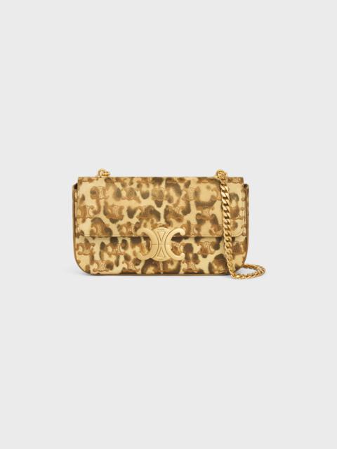 CHAIN SHOULDER BAG CLAUDE in Triomphe Canvas with leopard print