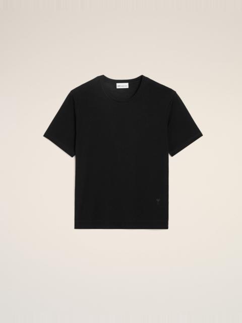 BLACK COTTON AMI DE COEUR T-SHIRT