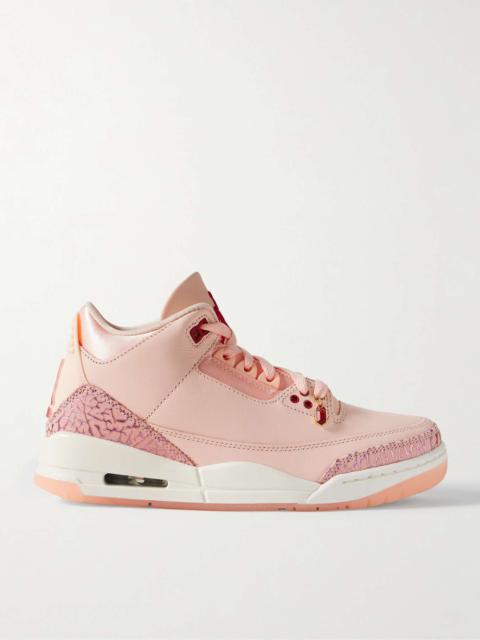 Air Jordan 3 Retro leather high-top sneakers Baby pink