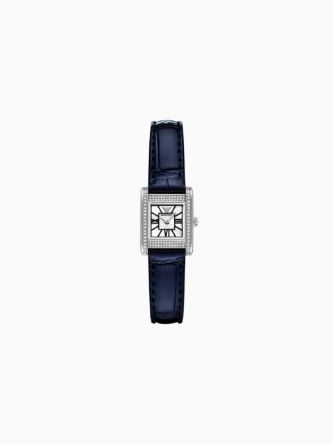TWO-HAND BLUE LEATHER WATCH