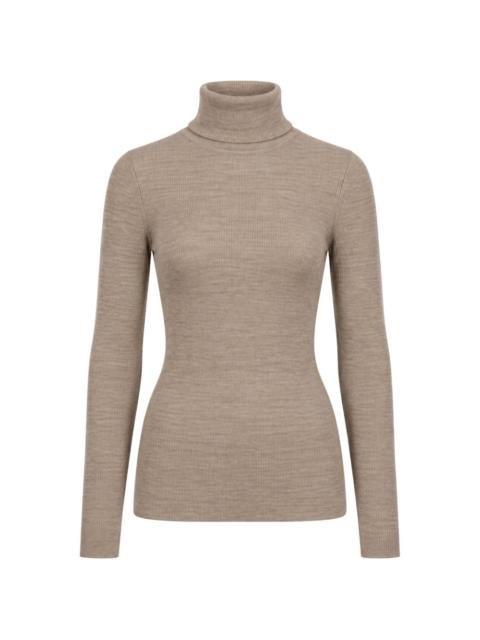 ribbed-knit roll-neck sweater