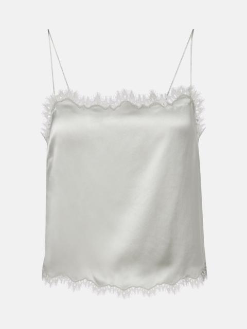 Loure lace-trimmed silk camisole
