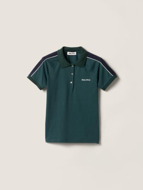Cotton jersey polo shirt