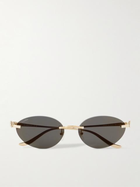 Panthère Cat-eye Gold-tone Sunglasses