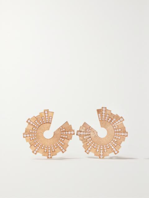 Sunlight Palace 18-karat Rose Gold Diamond Earrings