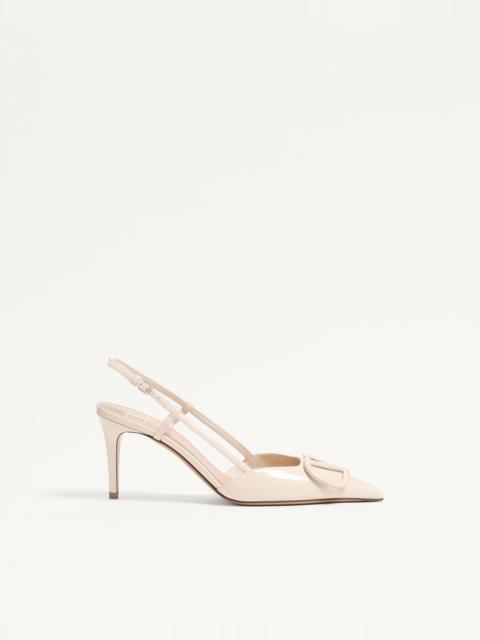 VLOGO SIGNATURE PATENT LEATHER SLINGBACK PUMP 80MM / 3.15 IN.