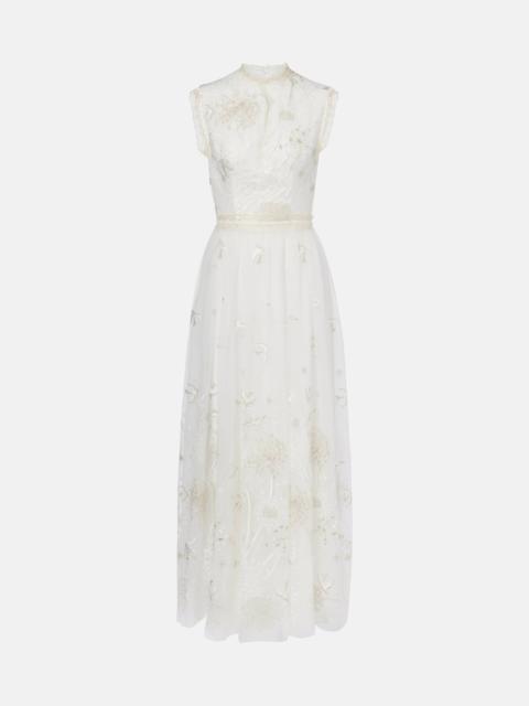 Bridal embroidered gown