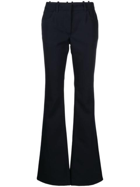 virgin wool flared trousers