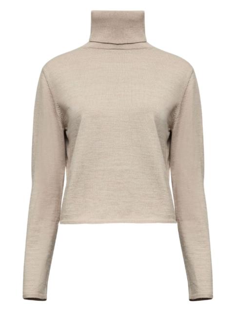 mock-neck long-sleeve top