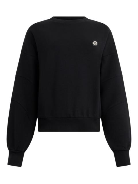 round-neck logo sweatshirt