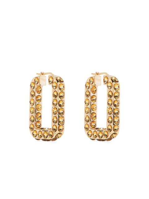 Charlotte crystal-embellished hoop earrings