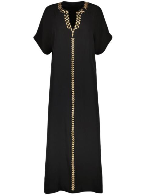 embroidered silk dress