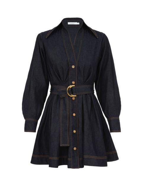 DENIM MINI SHIRT DRESS