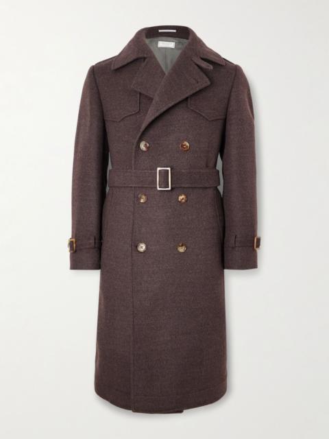 Belted Wool Coat Brown