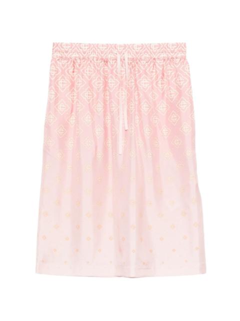 drawstring-fastening midi skirt