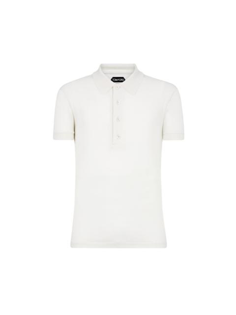 COTTON CASHMERE SHORT SLEEVE POLO