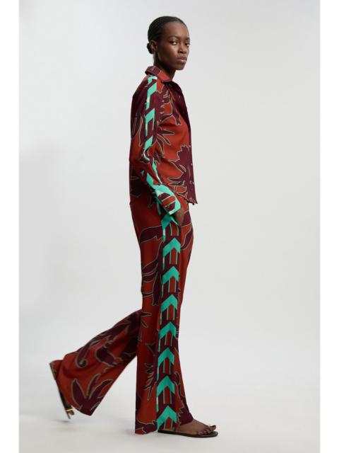 Western Printed Twill Woven Straight Trousers