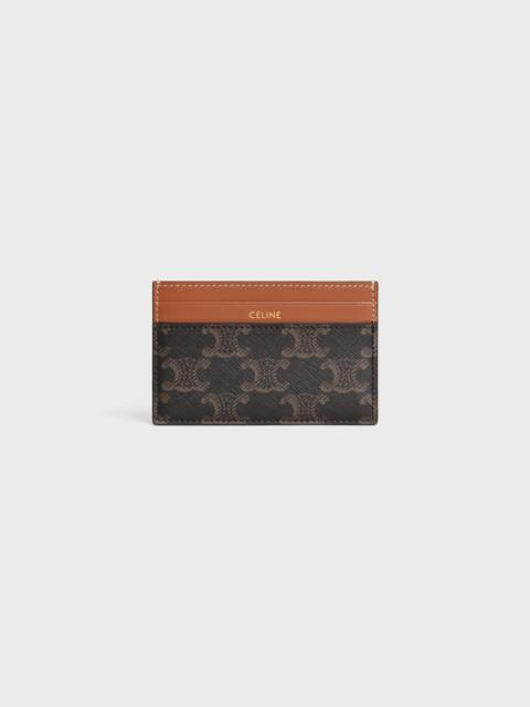 MEDIUM CARD HOLDER IN Triomphe canvas AND calfskin