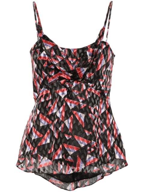 Kalisia geometric-print tank top