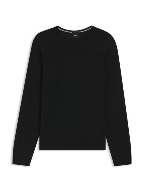 REGULAR-FIT SWEATER IN MERINO WOOL WITH CREW NECKLINE