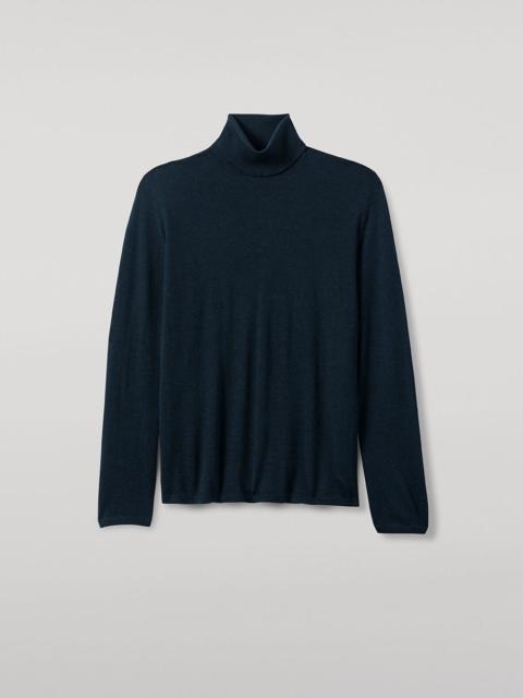 Superfine Cashmere Green Roll Neck Jumper