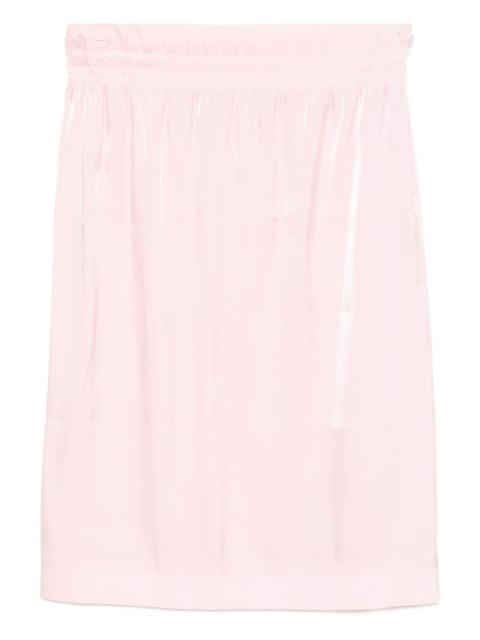 shirred-waist skirt