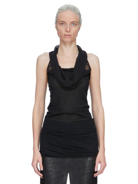 draped halterneck tank top