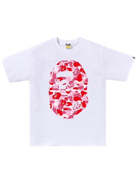 BAPE ABC Camo Big Ape Head Tee 'White/Pink'