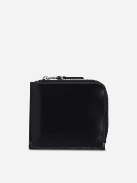 Mirror Inside Zip Around Wallet Black / Silver