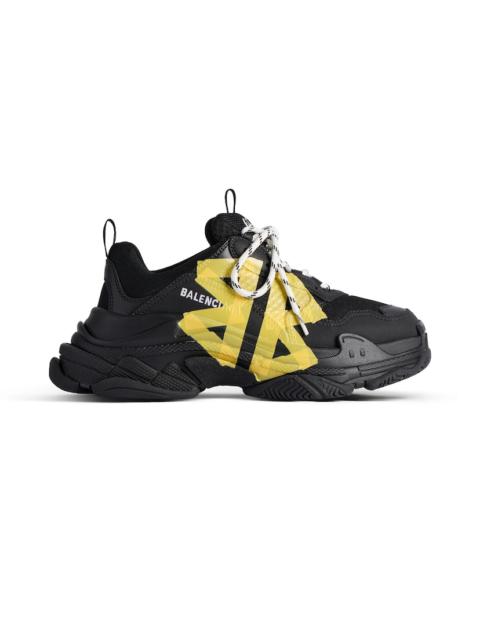 Men's Triple S Tape Type Sneaker  in Black/yellow
